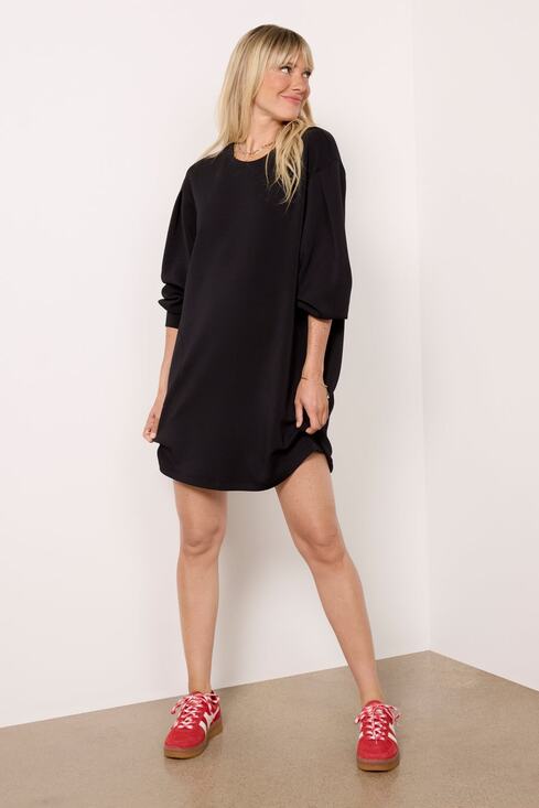 Spanx Dresses & Skirts - Spanx AirEssentials Crewneck Dress Black Size XS Modal Knit Pockets